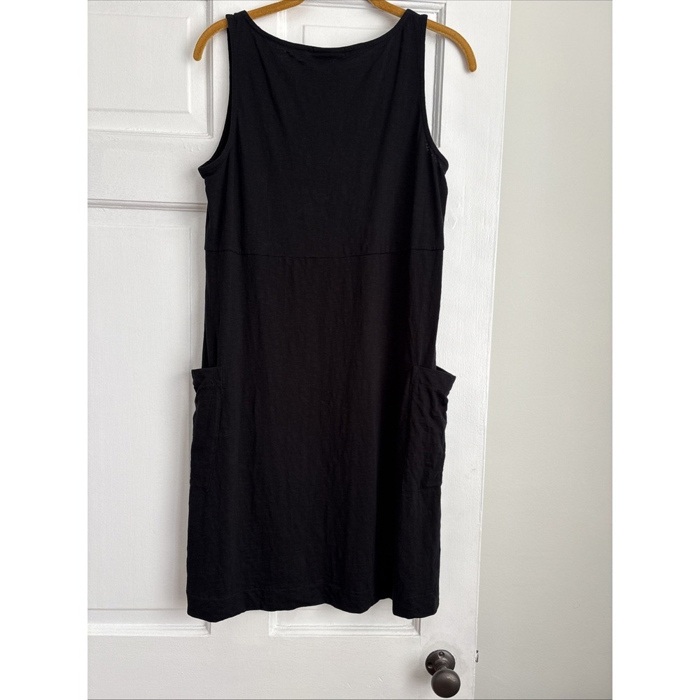 J. Jill Black Cotton Slub Sleeveless Pocket Tank Dress Small Petite 1448513P